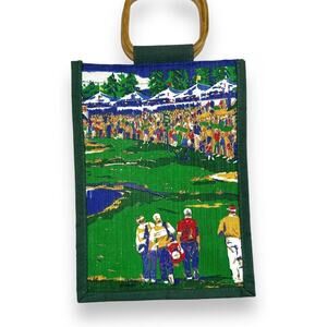 Vintage Novelty Golf Themed Mini Tote